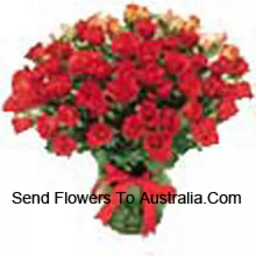 Bunch Of 25 Red Colored Roses