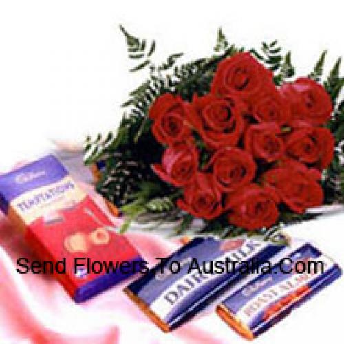 Rose Rosse con Cioccolatini Deliziosi