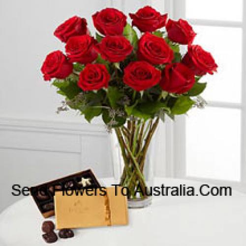 11 Rose Rosse con deliziosi cioccolatini Godiva